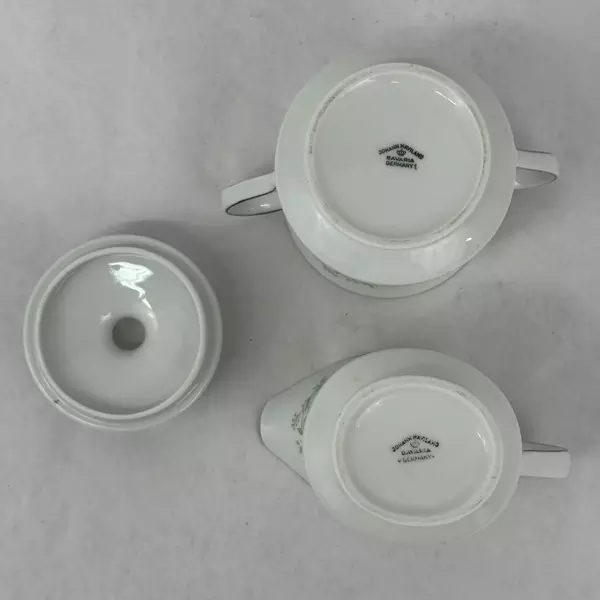 Johann Haviland Forever Spring Creamer and Sugar Bowl With Lid Bavaria Germany