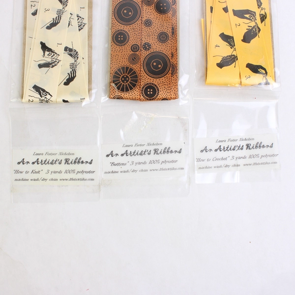 Lot of 3 An Artist's Ribbons Polyester Satin Ribbons 0.75" x 3 Yards Each SEALED