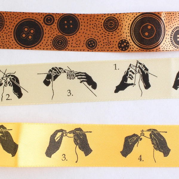 Lot of 3 An Artist's Ribbons Polyester Satin Ribbons 0.75" x 3 Yards Each SEALED