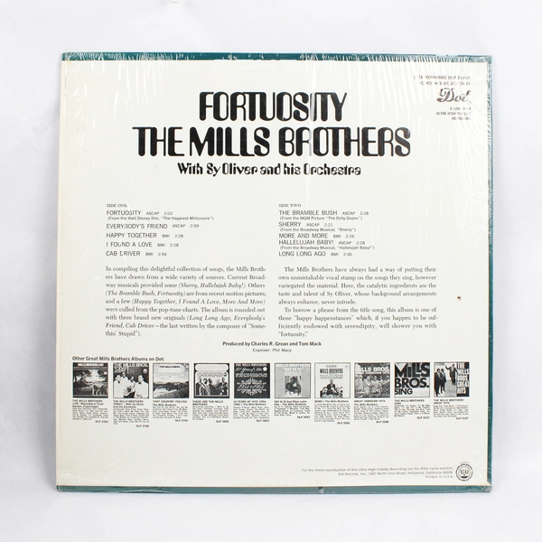 The Mills Brothers Fortuosity With Sy Oliver And His Orchestra 1969 Vinyl Record
