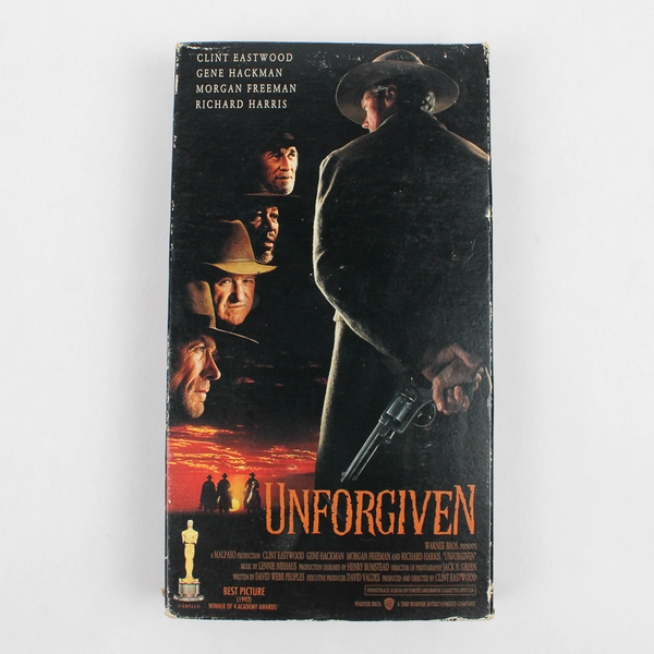Unforgiven VHS Tape Clint Eastwood Gene Hackman Morgan Freeman 1993