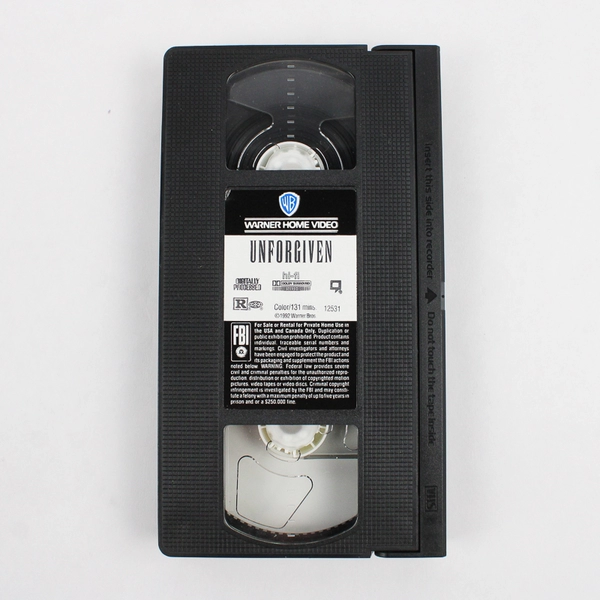 Unforgiven VHS Tape Clint Eastwood Gene Hackman Morgan Freeman 1993
