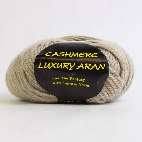 1 Skein Aran Worsted Weight Yarn Cashmere Merino Wool Blend 50g 100 yds Taupe