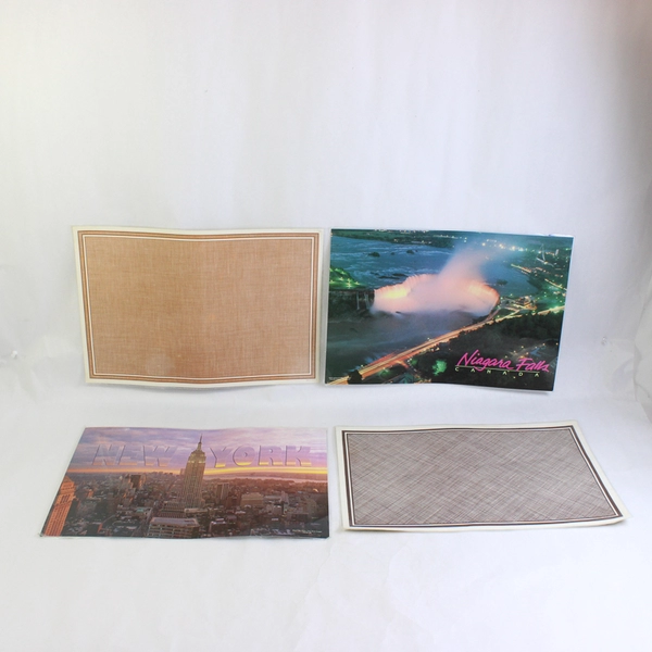 Lot of 4 Travel Photography Placemats New York Canada Arizona