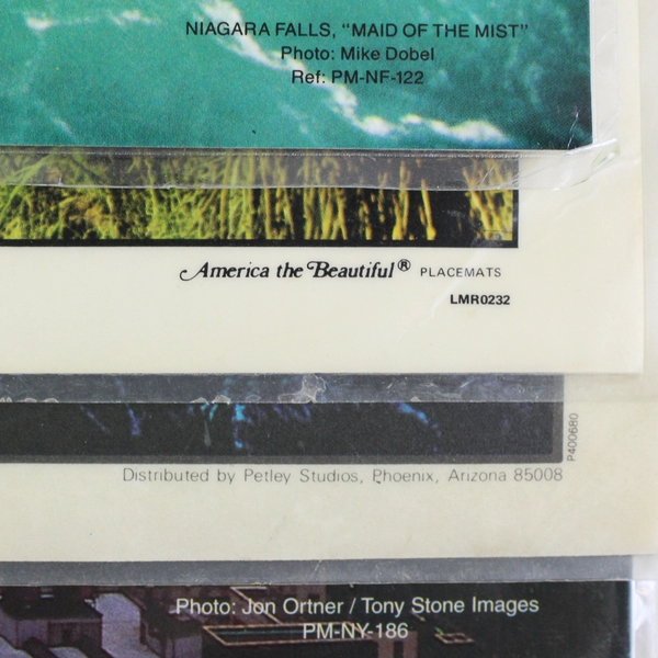 Lot of 4 Travel Photography Placemats New York Canada Arizona