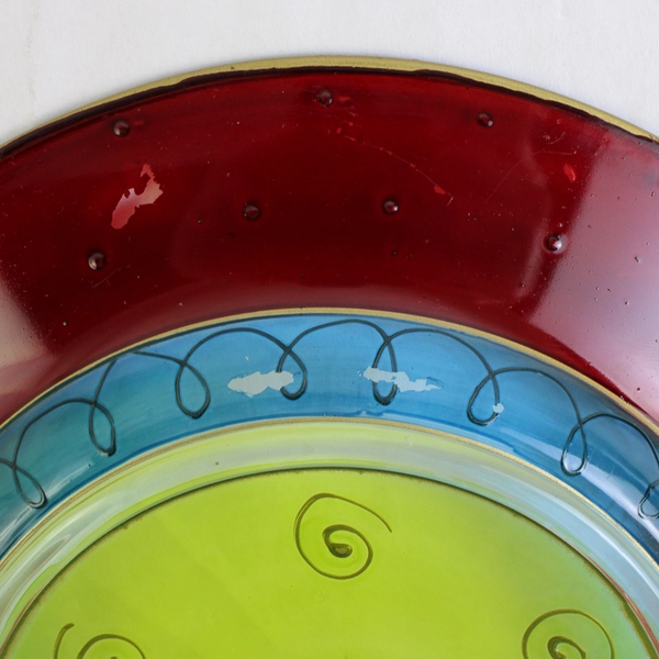 Lot of 4 Pier 1 Imports Fiesta P1C7 Glass Luncheon Plates 8 5/8"