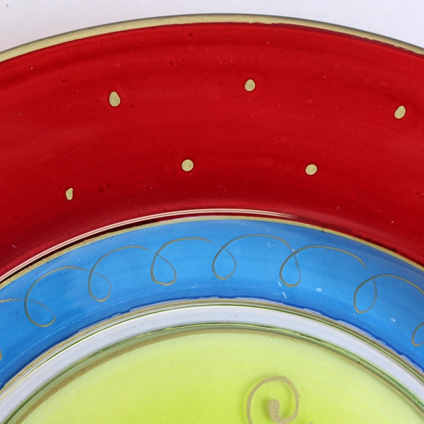 Lot of 4 Pier 1 Imports Fiesta P1C7 Glass Luncheon Plates 8 5/8"