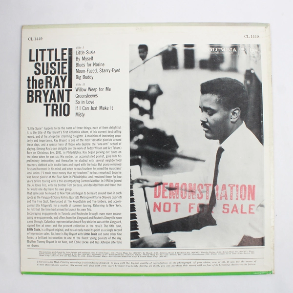 Little Susie the Ray Bryant Trio Vintage Vinyl Record