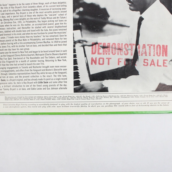 Little Susie the Ray Bryant Trio Vintage Vinyl Record