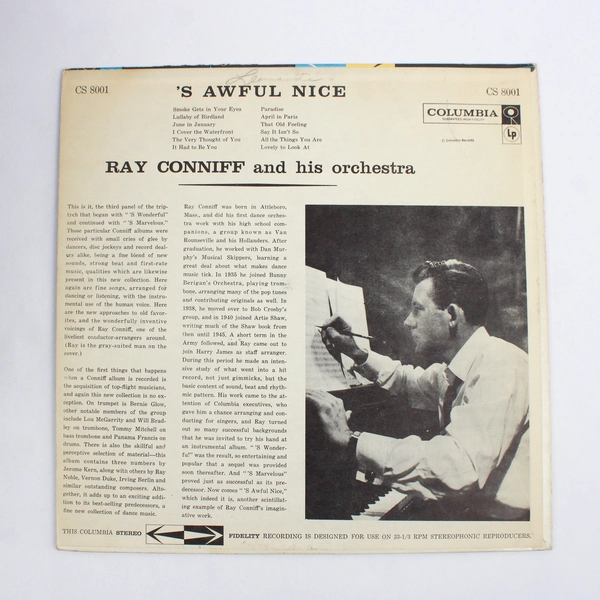 Ray Conniff and His Orchestra 'S Awful Nice Vintage Vinyl Record LP Columbia