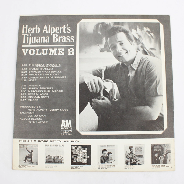 Herb Alberts Tijuana Brass Vol. 2 Vintage 12" Vinyl Record