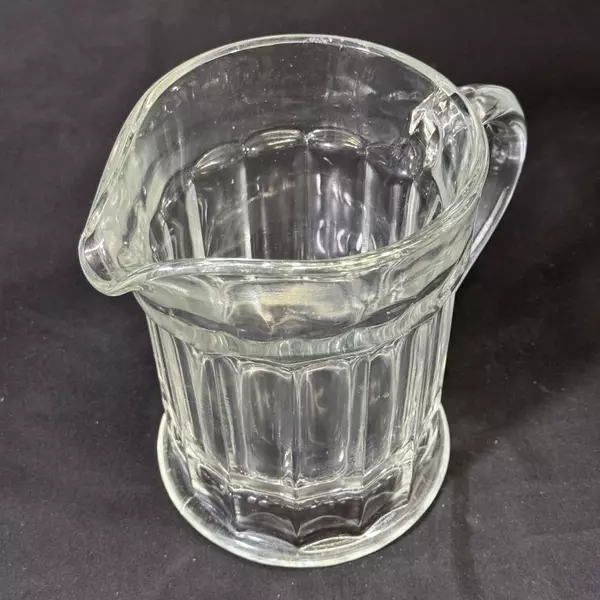 Vintage Heavy Glass Beer Mug With Ice Lip 6.75 Inch