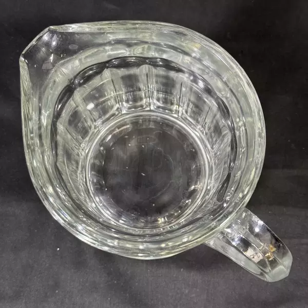 Vintage Heavy Glass Beer Mug With Ice Lip 6.75 Inch