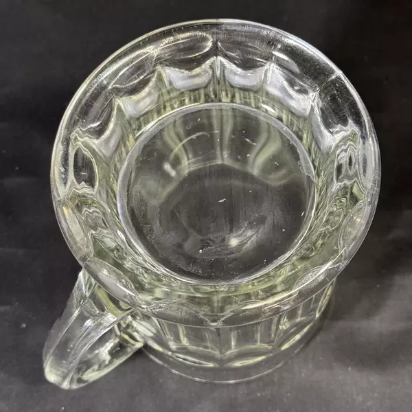 Vintage Heavy Glass Beer Mug With Ice Lip 6.75 Inch