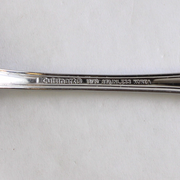 Lot of 4 Cuisinart Mansfield 7 7/8" Place Oval Soup Spoons, 18/10 Stainless