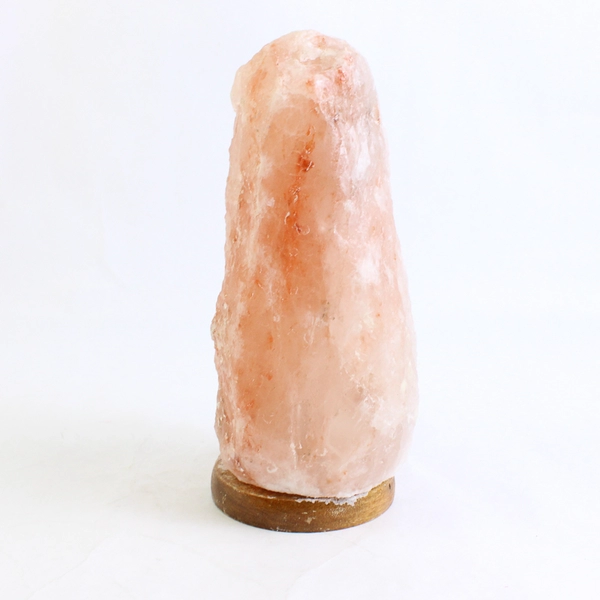 Unbranded 8.5" Tall Pink Salt Lamp Wooden Base No Light
