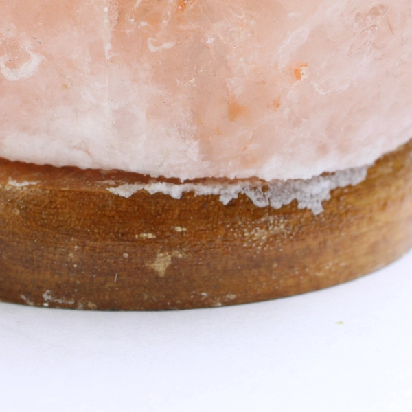 Unbranded 8.5" Tall Pink Salt Lamp Wooden Base No Light