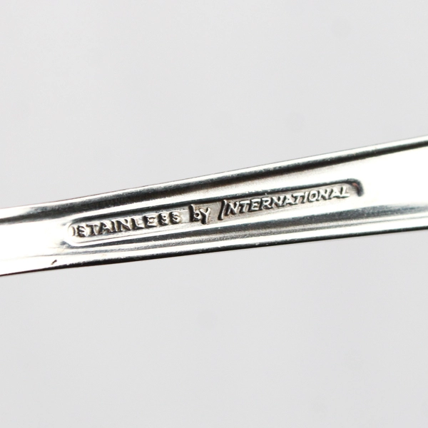 Lot Of 2 International Silver Serenata Stainless Flatware Ladle Slotted Spoon