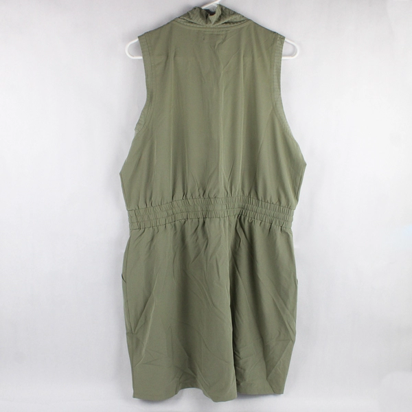 Maurices Sage Green Sleeveless Partial Zip Activewear Dress Women's 0X