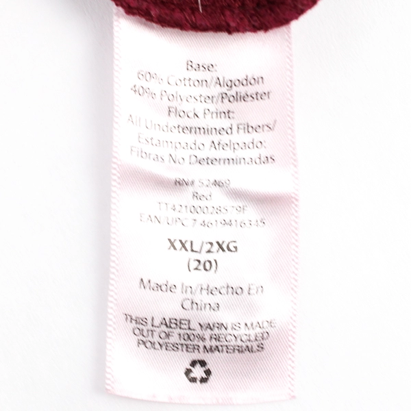 Time And Tru Maroon Red Long-Sleeved Top Black Star Print Women's XXL Flawed