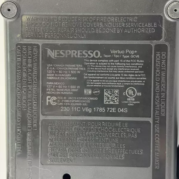 Nepresso Vertuo Pop + Deluxe Coffee and Espresso Machine Open Box New