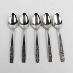 Lot Of 5 International Silver Serenata Stainless Flatware Teaspoons