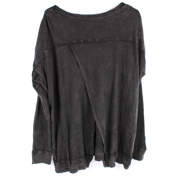 M. Rena Black Long-Sleeved Knit Top Women's Size Large