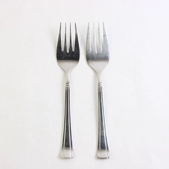 Lot of 2 Cuisinart Geo 8 7/8" Serving Forks 18/10 Stainless Steel