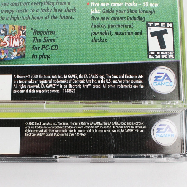 Lot of 2 The Sims EA Games Vacation Expansion Pack & Deluxe Edition 2 Disc Set