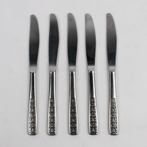 Lot Of 5 International Silver Serenata Stainless Flatware Modern Solid Knife