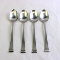 Lot of 4 Cambridge CBS98 8 1/8" Place Oval Soup Spoon, 18/8 Stainless Satin 