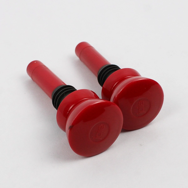 Lot Of 3 Joie Wine Bottle Stopper Pull Up 2 Red & 1 Green
