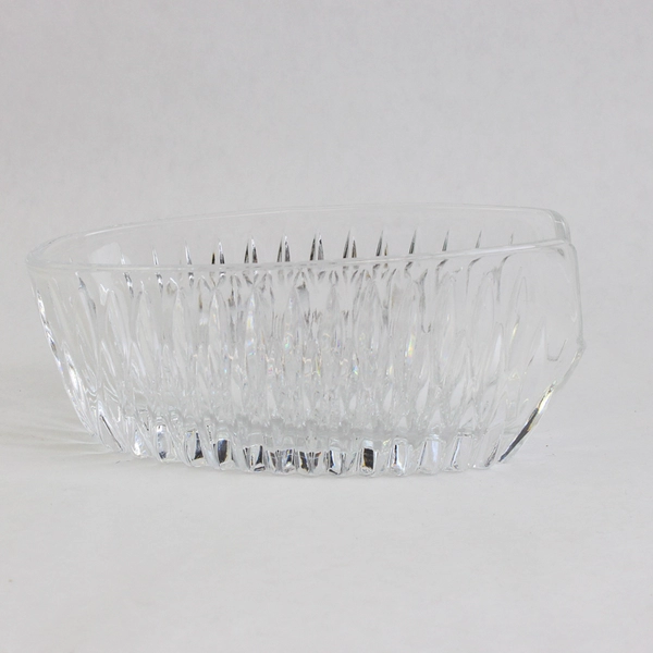 Vintage Princess House Royal Highlights Crystal Spoon Holder Rest 5.25" x 3 1/8"