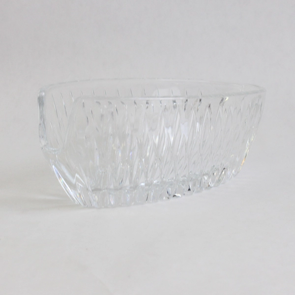 Vintage Princess House Royal Highlights Crystal Spoon Holder Rest 5.25" x 3 1/8"