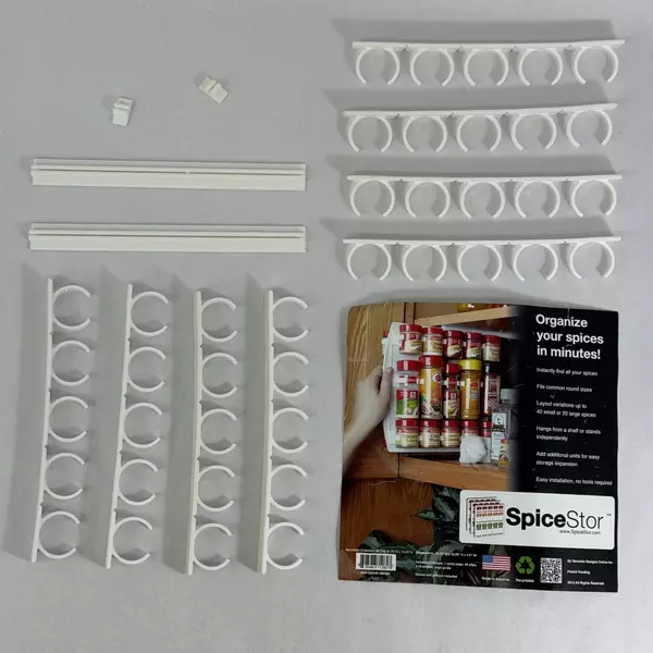 SpiceStor Organizer Kitchen Spice Rack 40 Clip 10.75" Dx10.25" H BRAND NEW