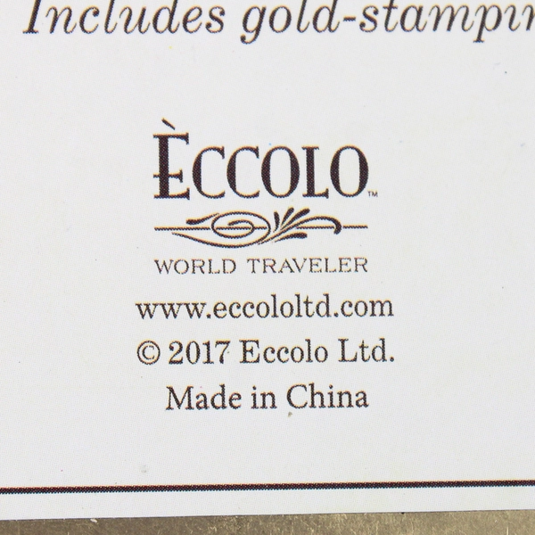 Set Of 3 Eccolo Luggage Tag Gift Light To Dark Blue Faux Leather 2017