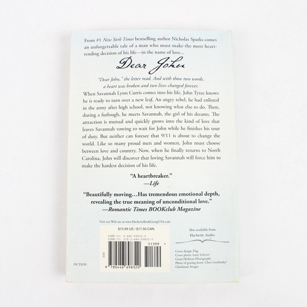 Dear John by Nicholas Sparks 2007 Paperback Novel