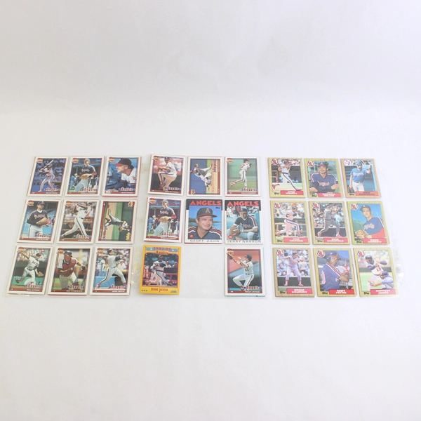 Lot of 51 Vintage 1980s & 90s Baseball Cards California Angels Team