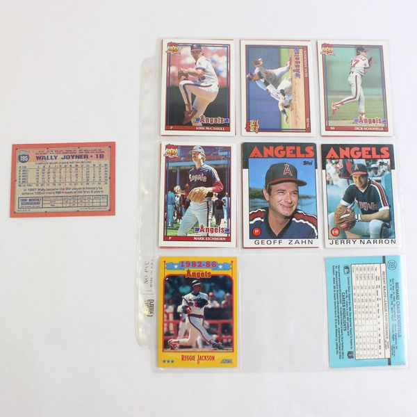 Lot of 51 Vintage 1980s & 90s Baseball Cards California Angels Team