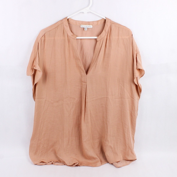 Maison d'Amelie Peach Tunic-Style Top Women's XL