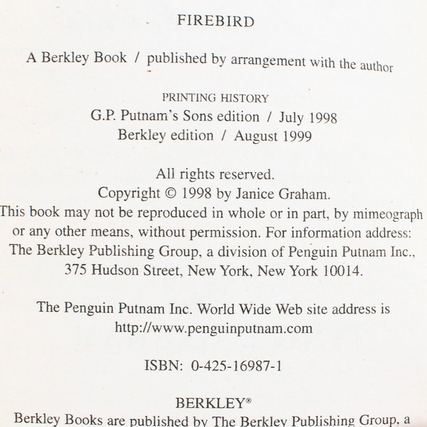 Firebird by Janice Graham 1999 Paperback Berkley Books