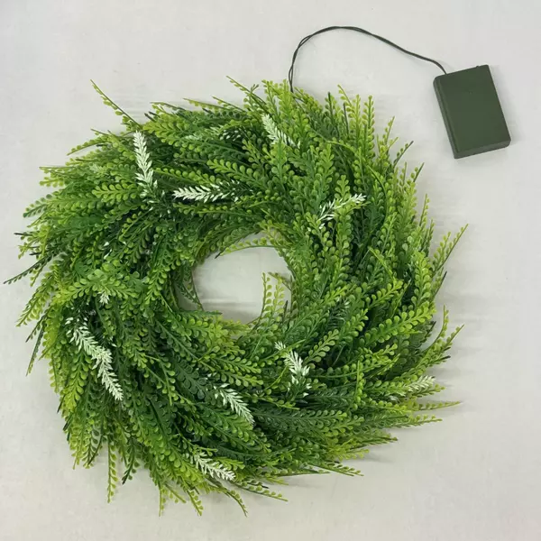 Sand Mine 14 Inch Plastic Lighted Christmas Wreath Works