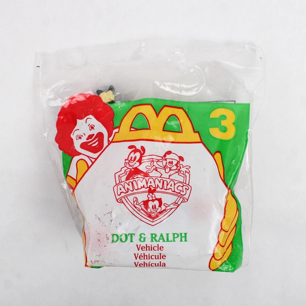 Lot Of 3 Animaniacs McDonald's & Arby's Kids Meal Toys Unopened 1994-5