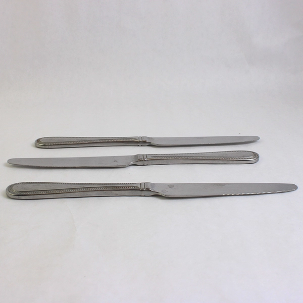 Lot of 3 Cuisinart CUI8 9" New French Solid Knives 18/10 Stainless Beaded 