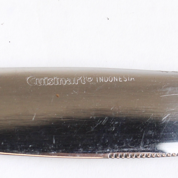 Lot of 6 Cuisinart CUI8 9" Modern Solid Knives 18/10 Stainless Steel Beaded