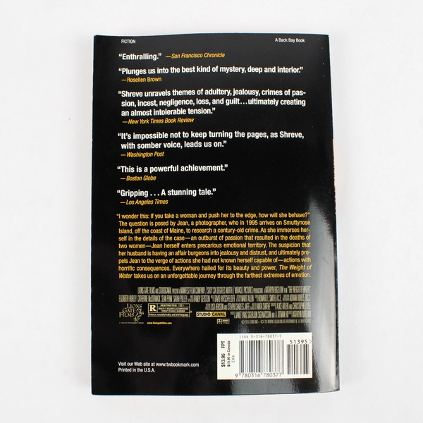 The Weight of Water by Anita Shreve 1998 Paperback Movie Tie-In