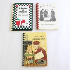 Lot of 3 Vintage Spiral Bound Cookbooks Flawed