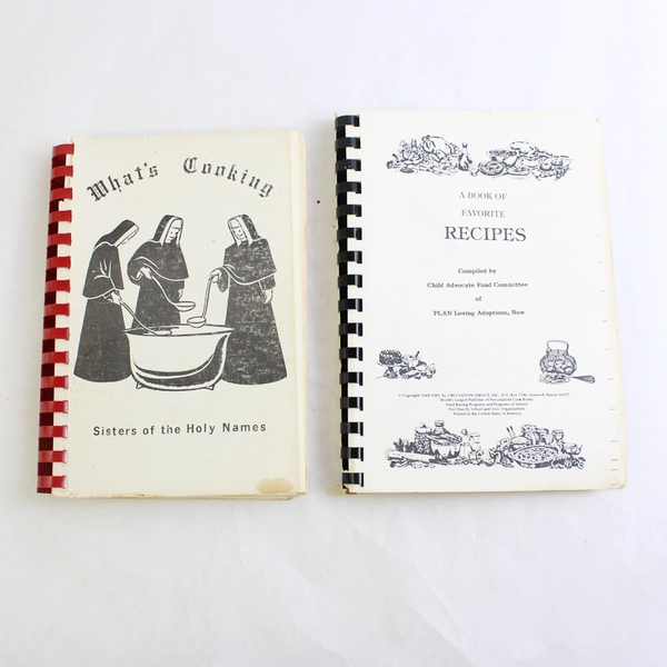 Lot of 3 Vintage Spiral Bound Cookbooks Flawed