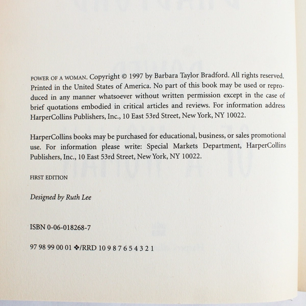 Power of a Woman by Barbara Taylor Bradford 1997 Hardcover Dust Jacket 1st Ed