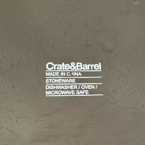 Crate And Barrel Brunswick Ribbed Two Handle Brown Bean Pot